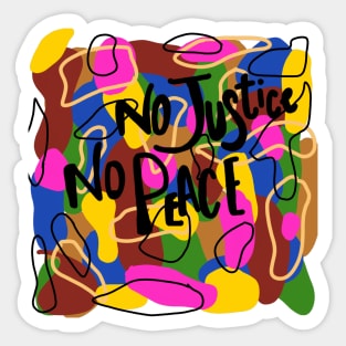 No Justice No Peace Sticker